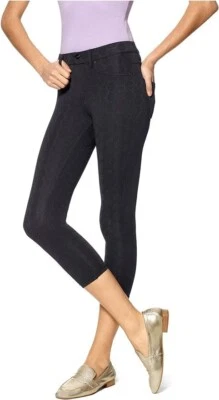 Leggings capri para mujer HUE circle negro mediano 8-10 Foto 1 de 3