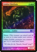 Goblin Chieftain FOIL Magic 2012 / M12 HEAVILY PLD Red Rare MAGIC CARD ABUGames