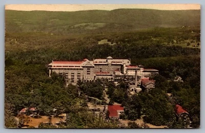 Aerial View Of The Inn At Buck Hill Falls, PA. Hand Colored Postcard - Image 1 of 2