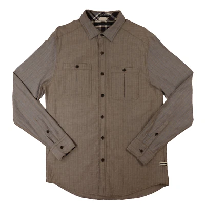 Sean John Shirt Men XL Tan Button Up Tailored Fit Cotton Long Sleeve Color Shift - Image 1 of 4