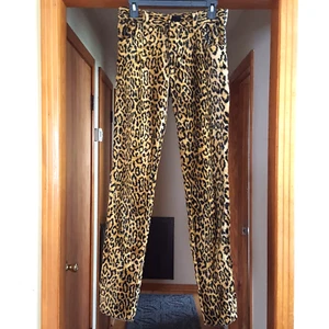 Lip Service Womens Pants Leopard Print Brown Beige Black Belted 29 Vintage - Picture 1 of 11