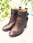 Louise et Cie Ankle Boots Women 5M Brown Vianne Booties Zip Buckle Leather