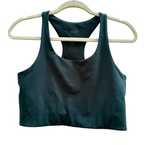 Girlfriend Collective Large Paloma Sports Bra Classic Moss Racerback Scoop - Picture 1 of 3