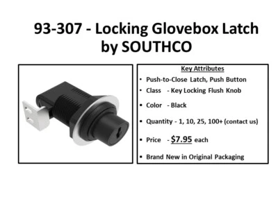 SOUTHCO Glove Box Latch with Key (93-307)