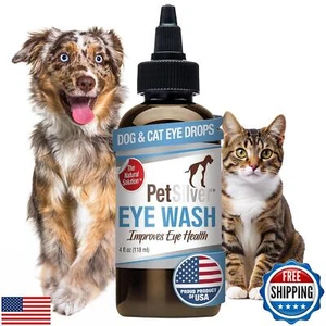 PetSilver Eye Drops for Dogs and Cats - Natural Eye Wash - Relief for Inflamm - Picture 1 of 5
