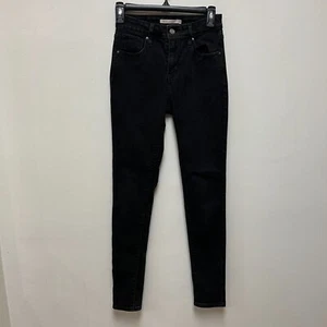 Levis 721 High rise Skinny Denim Black Adult Women Jean Size 25 x 28 - Picture 1 of 5