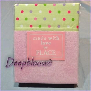 CHILDREN'S PLACE BABY CHANGING PAD BUTTERFLY GIRLS VELOUR PINK GREEN DOTS NEW - Picture 1 of 3