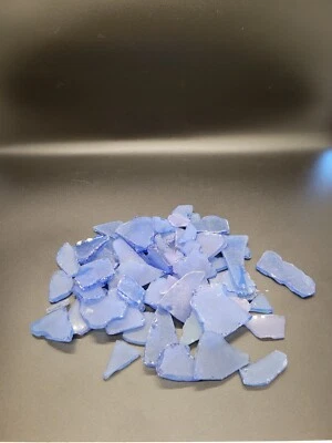 Flat Frosted Craft Sea Glass for Crafts Weddings Decor Dark Blue Cobalt Blue - Image 1 of 3