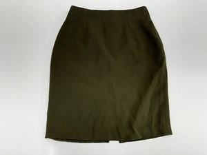 Halston Womens Skirt Size 8 Green Lined Skirt Vintage - Picture 1 of 11