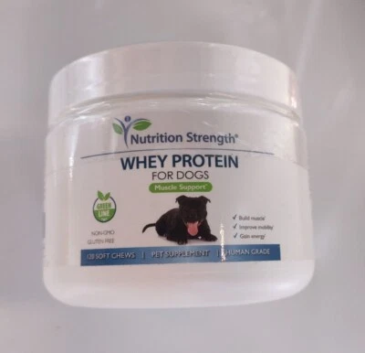 Nutrition Strength Whey Protein For Dogs 120 Soft Chews (08/2025) - Image 1 of 4