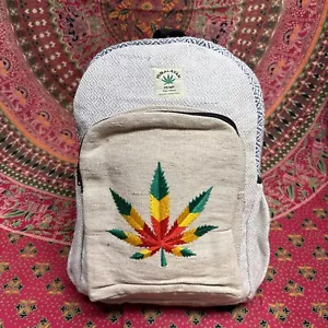 Rucksack aus Hanf und Baumwolle, ideal für Freizeit, Schule, Sport, Uni .... - Bild 1 von 5