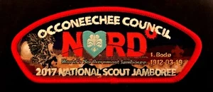 OCCONEECHEE COUNCIL OA LODGE 104 2017 JAMBOREE NORWAY NORD JSP GLOW 65 MADE - Foto 1 di 2