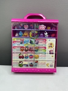 Shopkins Pink Carrying Case Display Shelf Includes 39 Figurines Fruit Food - Picture 1 of 7