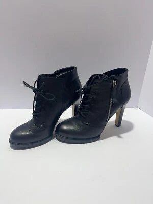 Botín negro con cordones French Connection Beatrix para mujer talla 10 Foto 1 de 3