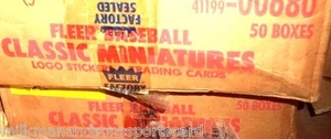 1987 FLEER 50 SET CASE classic miniatures 6000 baseball cards 900 stickers $350 - Picture 1 of 2