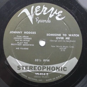 Jazz 45 Johnny Hodges - Someone To Watch Over Me / They Can'T Take That Away Fro - Picture 1 of 2