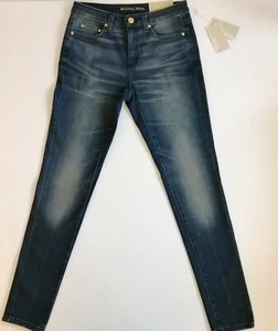 ✮ MICHAEL KORS ✮ NWT Women's Blue Selma Skinny Jeans Higher Rise |Size 2 (UK 6 ) - Picture 1 of 12