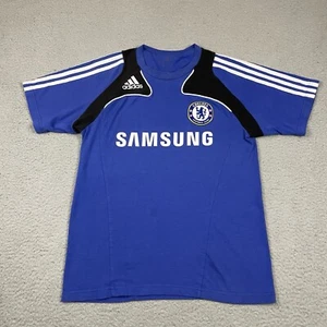 2009-10 Adidas Chelsea T Shirt Medium Blue Football Club Samsung Kit Soccer Rare - Picture 1 of 11