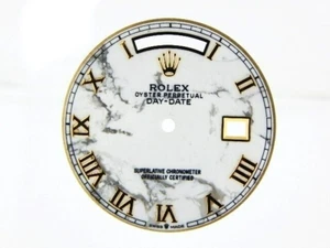 Custom Made RLX Herren Day-Date Quickset 36mm mit Natur Marmor Stein - Bild 1 von 2