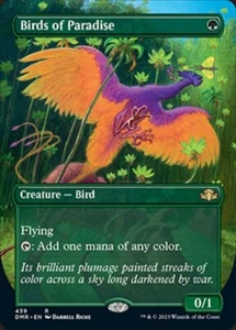 MTG FOIL Birds of Paradise (Borderless Alternate Art) - [Dominaria Remaster - Picture 1 of 1