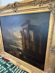 ABRAHAM PETHER ( 1756-1812) Framed Oil Painting “Moonlight Pether” Rare Art MBS! - Picture 1 of 13