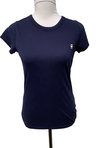 G-Star Raw EYBEN SLIM R t Women's Short Sleeve Crew Neck T Shirt Navy Blue S - Picture 1 of 5