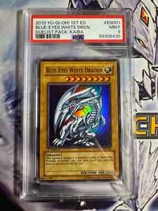 Yugioh! Blue-Eyes White Dragon DPKB-EN001 Super Rare 1st Edition PSA 9 MINT - Picture 1 of 2