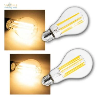 E27 Filament Birne "Glühlampe" FILED 13W / 18W, warmweiß 230V Leuchtmittel E-27 - Bild 1 von 4