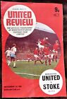 Manchester United Review v Stoke City football programme Nov 1969 Best Charlton