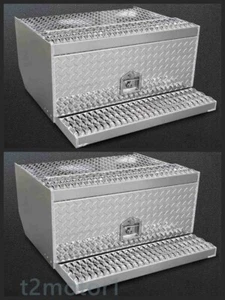 2pcs Chain Box Peterbilt Toolbox Aluminum Step 30"W Fit Peterbilt 379, 359,385 - Picture 1 of 9