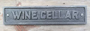 Cast Iron antique style Wine Cellar Door Wall Plaque - Picture 1 of 2