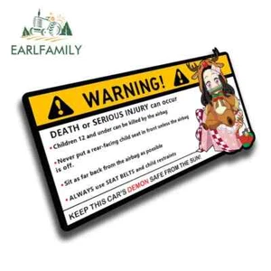 EARLFAMILY 5.1" Anime Demon Slayer Car Sticker Kamado Nezuko Warning Decal decor - Imagen 1 de 34