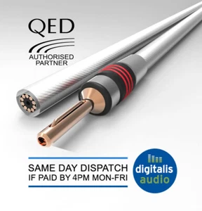 QED XT25 Speaker Cable 2 x 2m Terminated with Metal Airloc Forte Banana Plugs - Picture 1 of 3