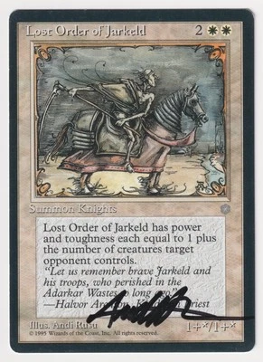 Signed Lost Order of Jarkeld Proof LP Ice Age Artist Andi Rusu 1995 MTG Magic AP - Image 1 of 2
