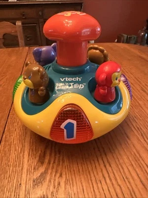 VTech Spin 'N Learn Top Animals Numbers Multiple Colors Tested Looks Brand New - Image 1 of 4