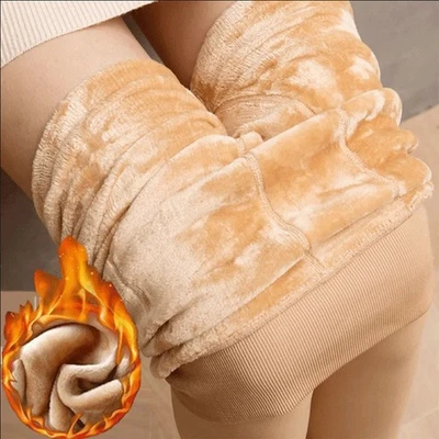 Women's Sherpa Fleece Thermal Leggings High Waist Winter Sports Warm Thick Pants - Image 1 of 4