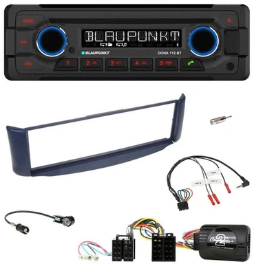 Blaupunkt Lenkrad MP3 CD Bluetooth USB Autoradio für Smart ForTwo 2004-2007 blau - Bild 1 von 4