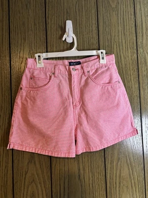 Pantalones Cortos De Colección Honors Rosa Algodón Guinga Niña Talla 14p Verano Años 90’s Foto 1 de 3