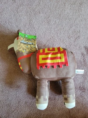 Mojang Jinx Llama Plush 11” Official Minecraft Stuffed Animal Brown Green 2020 - Image 1 of 4