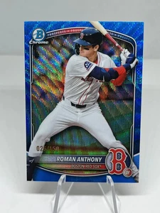 Roman Anthony 2025 Bowman Chrome Blue Wave /199 #BCP-167 Red Sox - Picture 1 of 2