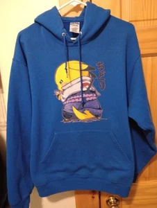 Vintage Pikachu Sasuke Naruto Chidori Hoodie JERZEES SIZE LG Blue - Picture 1 of 8