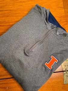 University of Illinois Fighting Illini 1/4 Zip Men’s Medium Gray Knights Apparel - Picture 1 of 5