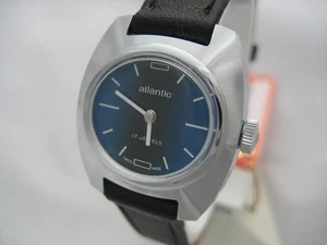 NOS NEW VINTAGE SWISS 17 JEWELS ANTIMAGNETIC ATLANTIC WOMEN'S WATCH 1960'S - Picture 1 of 4