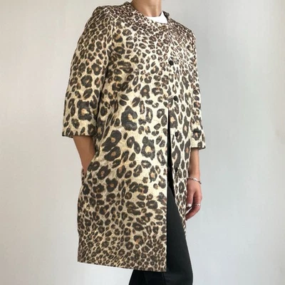 Abrigo Otoño 2011 Giambattista Valli x Macy’s Metálico Jacquard Estampado Leopardo S Foto 1 de 4