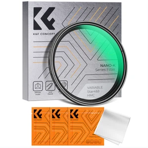 K&F Concept Variable Star Filter 4/8 Points Filter 49/52/55/58/62/67/72/77/82mm - Picture 1 of 29