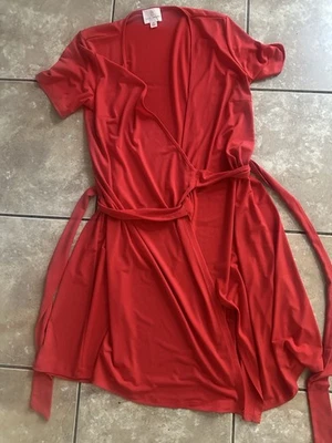 Julie Brown M Jersey Wrap Red Dress Stretch  - Image 1 of 4