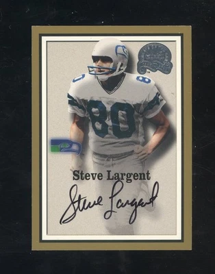 2000 Fleer Greats of the Game Steve Largent Seattle Seahawks HOF AUTO - Image 1 of 2