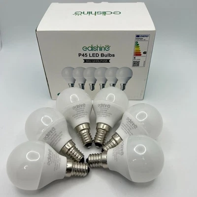 Edishine P45 LED Bulb E14 4.8W 420Lm 6500K Cool White Dimmable Pack of 6 - Image 1 of 2