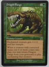MAGIC THE GATHERING MTG 2003 SCOURGE GREEN DRAGON FANGS ENCHANTMENT CARD