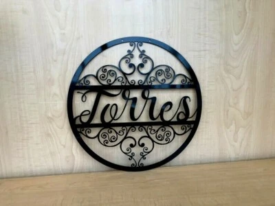 Personalized Metal Sign Custom Last Name Sign Family Name Sign Metal Wall Art - Image 1 of 4